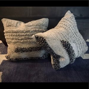 Square Textured Throw Pillows